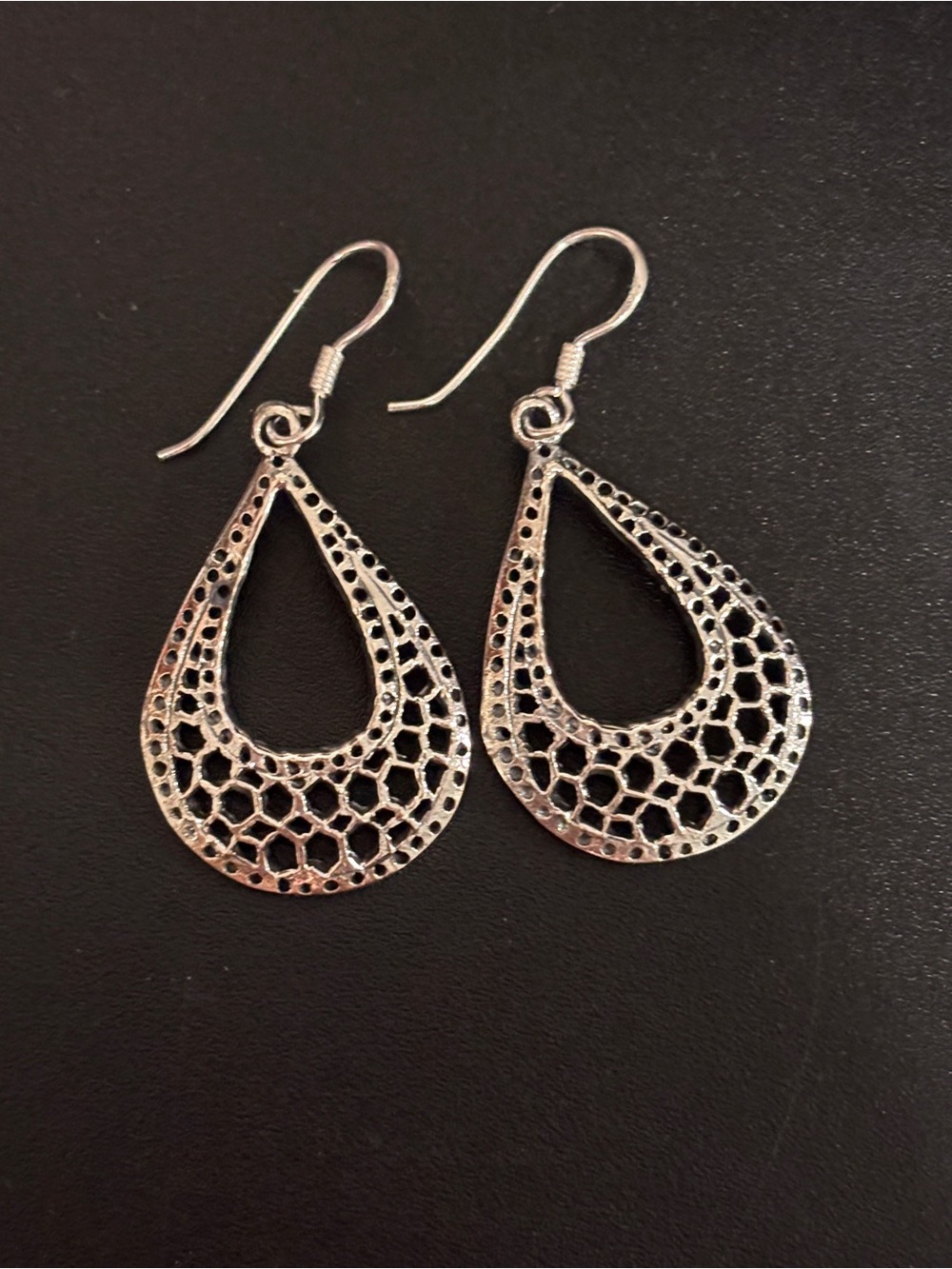 Sterling Silver Teardrop Filigree Earrings - 925 Silver ~ New in Package